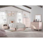 Wistenpine Twin Storage Bed - Blush