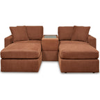 Modmax 6 Piece Modular Sectional with Chaise and Storage Console