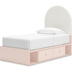 Wistenpine Twin Storage Bed - Blush