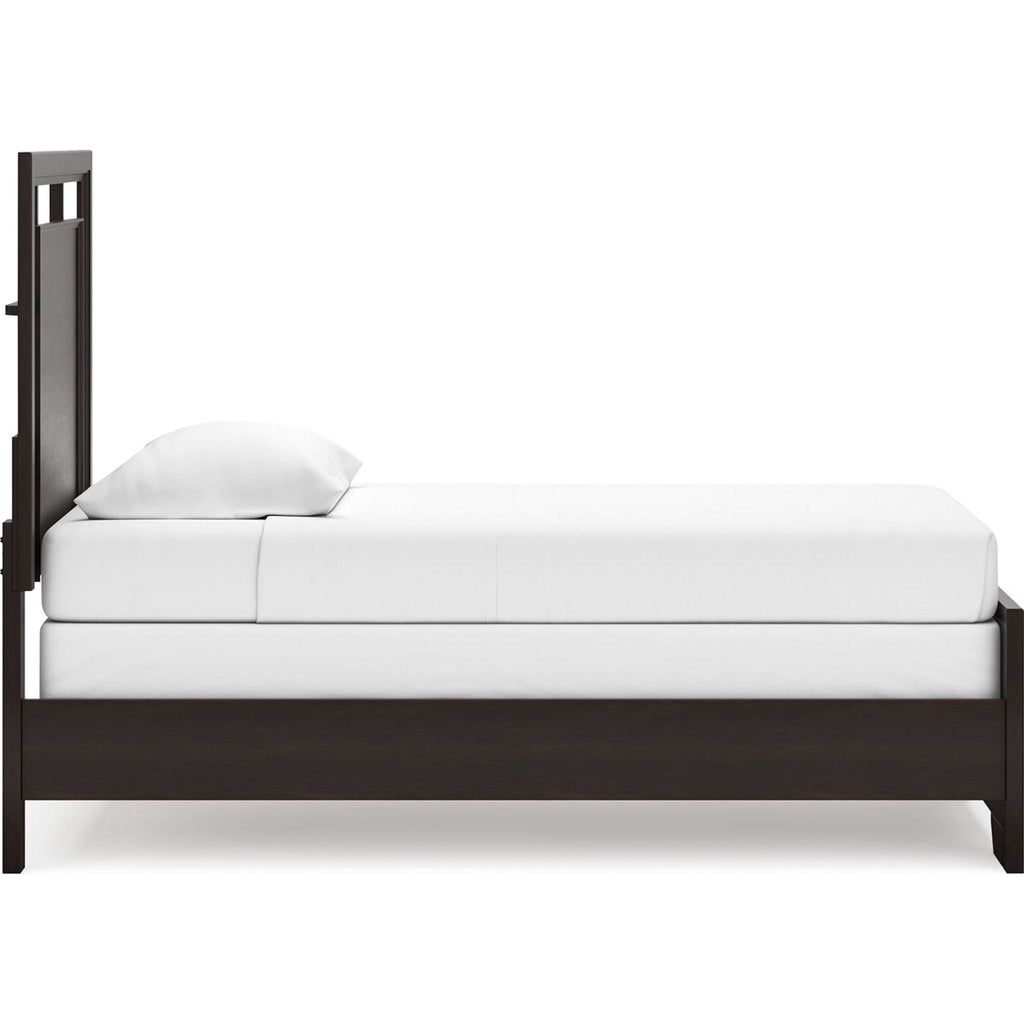 Covetown 6 Piece Twin Panel Bedroom - Dark Brown