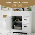 Wavy Line 30/36/48 Bathroom Vanity Set with Sink & Faucet