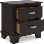 Covetown 6 Piece Twin Panel Bedroom - Dark Brown