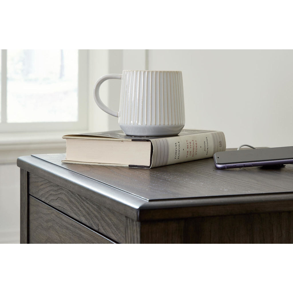 Montillan 6 Piece King Panel Bedroom - Grayish Brown