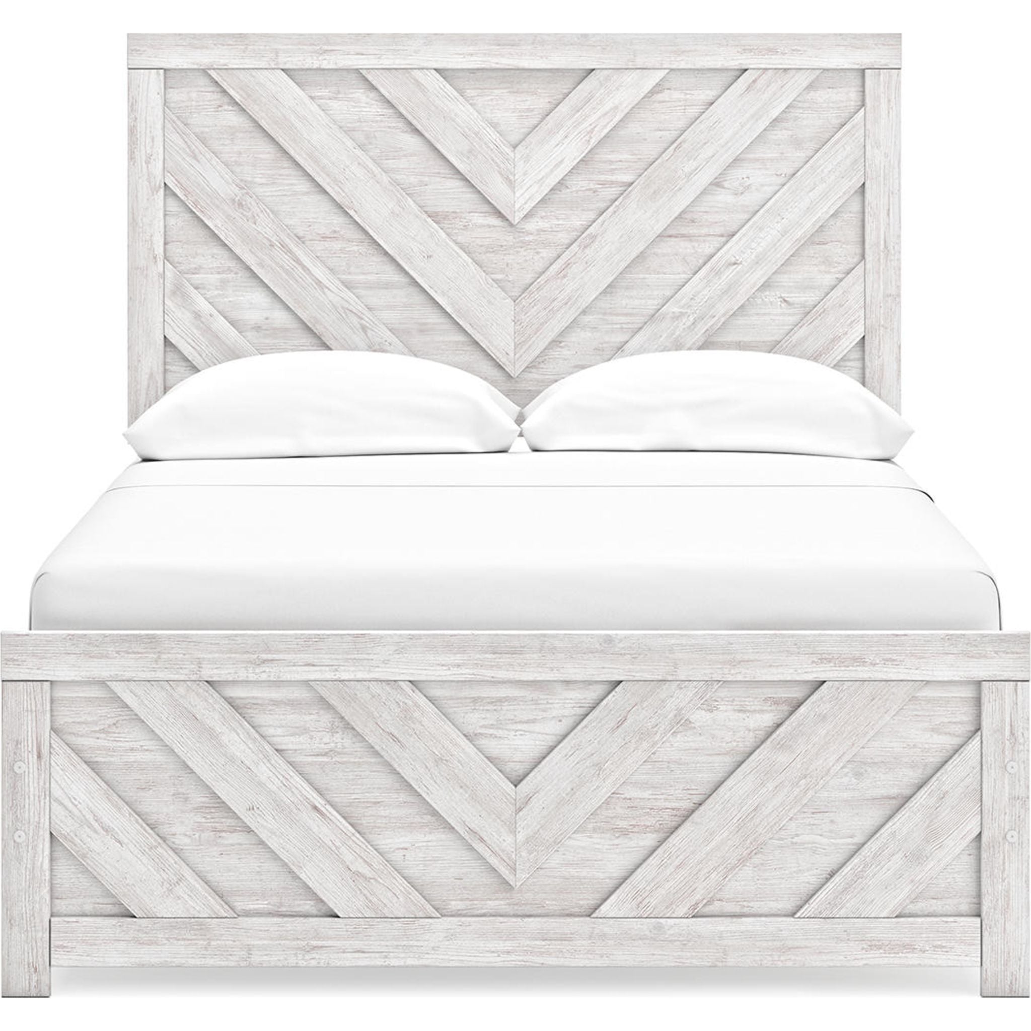 Cayboni 6 Piece Full Panel Bedroom - Whitewash