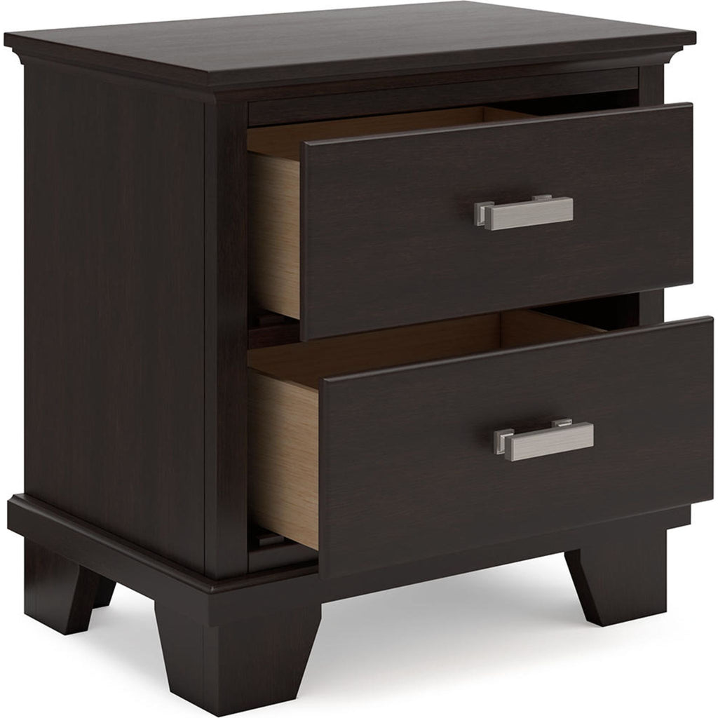 Covetown 6 Piece Twin Panel Bedroom - Dark Brown