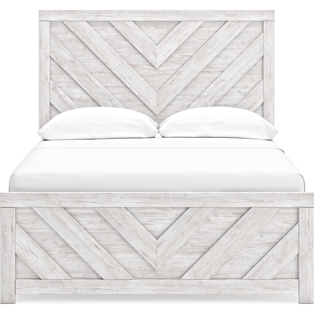 Cayboni 6 Piece Full Panel Bedroom - Whitewash