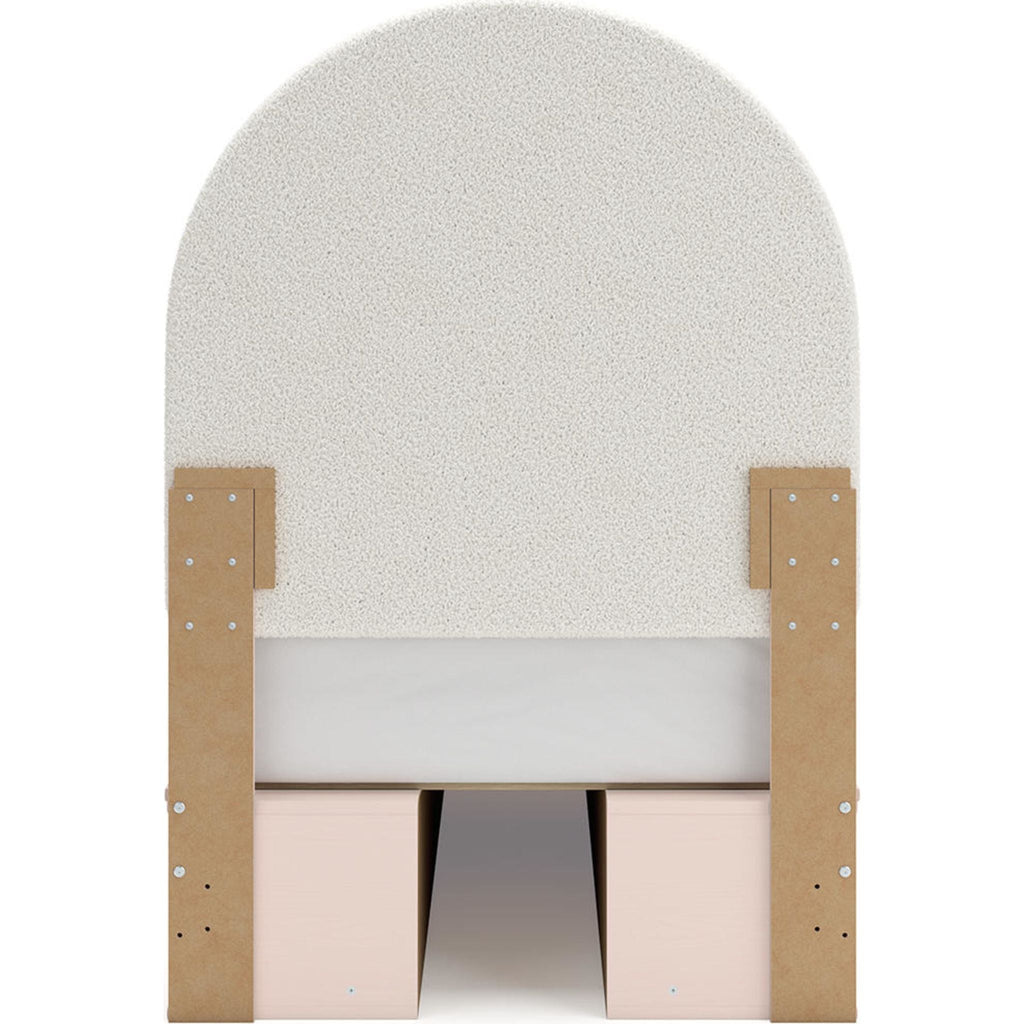 Wistenpine Twin Storage Bed - Blush