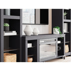 Cayberry Entertainment Unit with Fireplace - Black