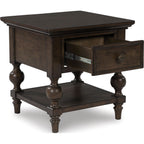 Veramond End Table - Dark Brown