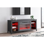 Cayberry TV Stand with Fireplace - Black