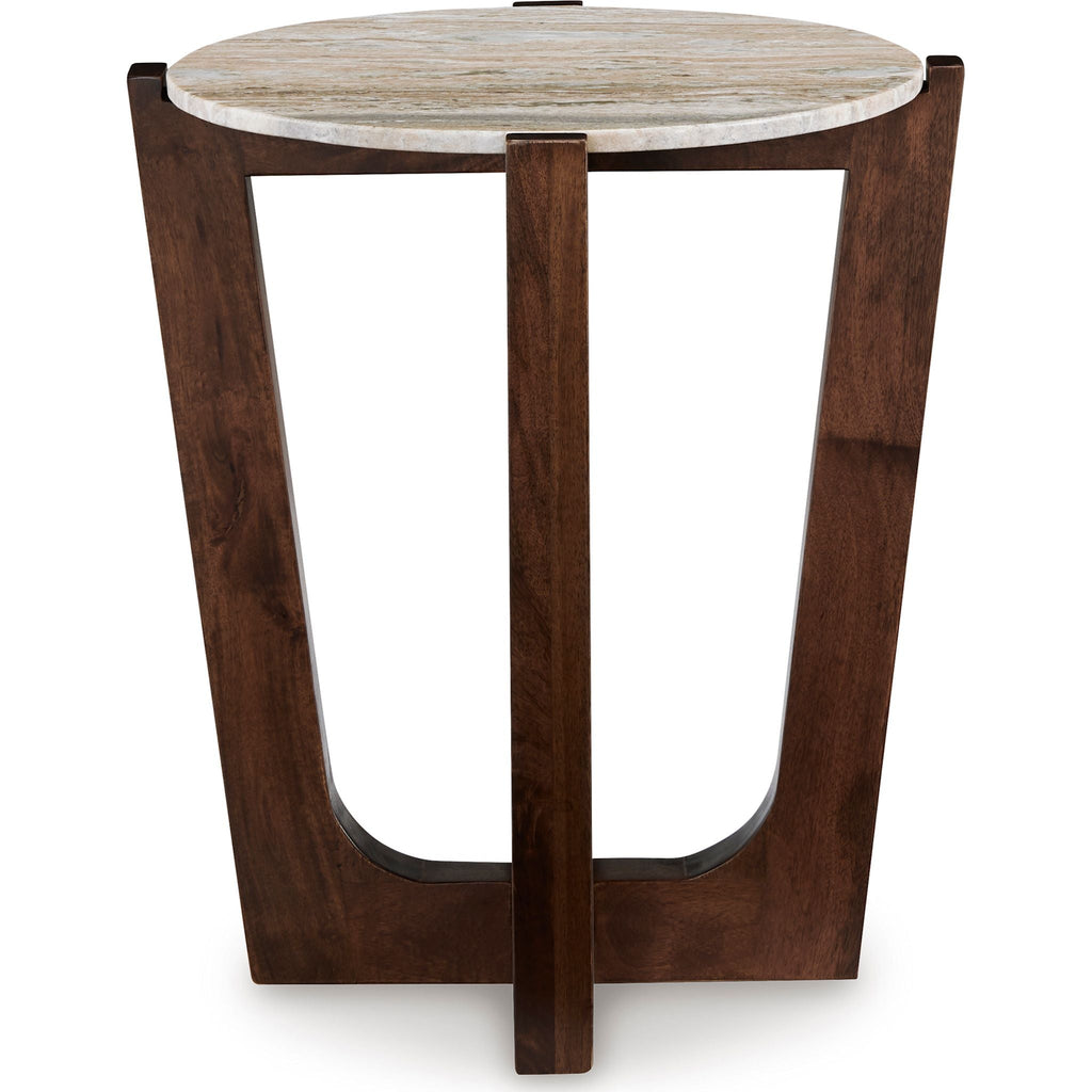 Tanidore End Table - Warm Brown