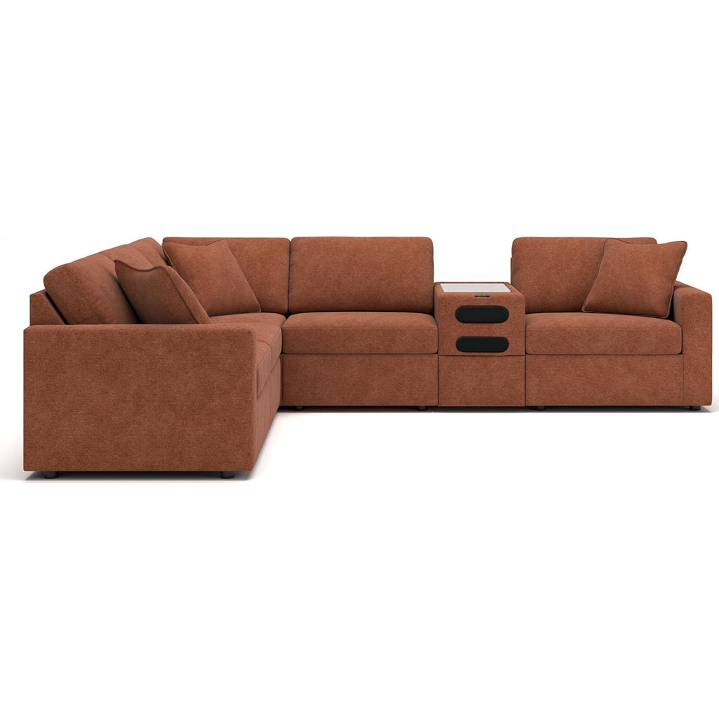 Modmax 6 Piece Modular Sectional with Audio Console