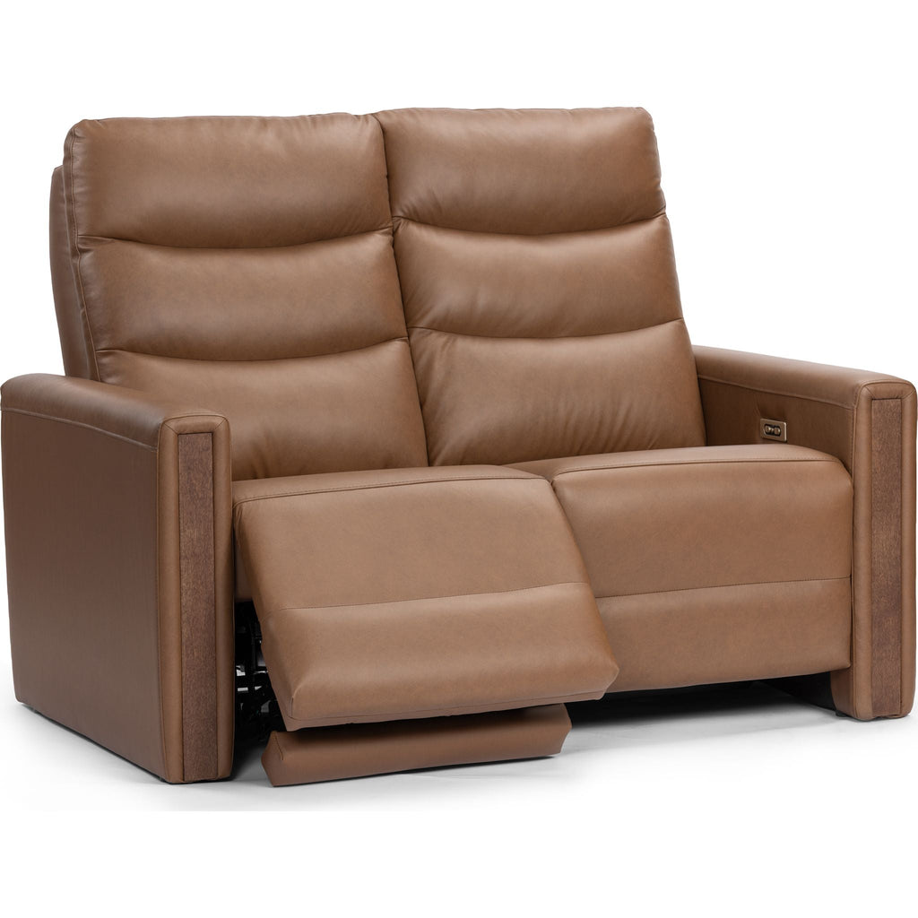 Valmont Power Reclining Loveseat With Power Headrest - Verona Russet