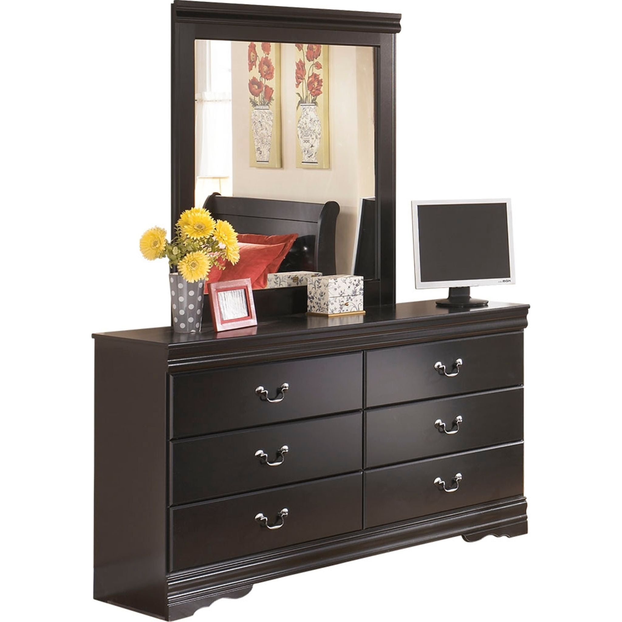 Huey Vineyard 6 Piece Queen Sleigh Bedroom - Black