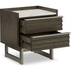 Arkenton Nightstand - Grayish Brown/White