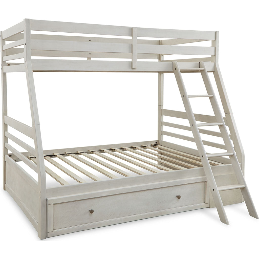 Robbinsdale Twin/Full Bunk Bed with Storage - Antique White