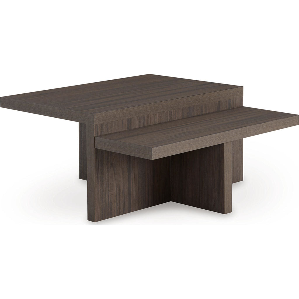 Zendex 2 Pack Tables - Brown