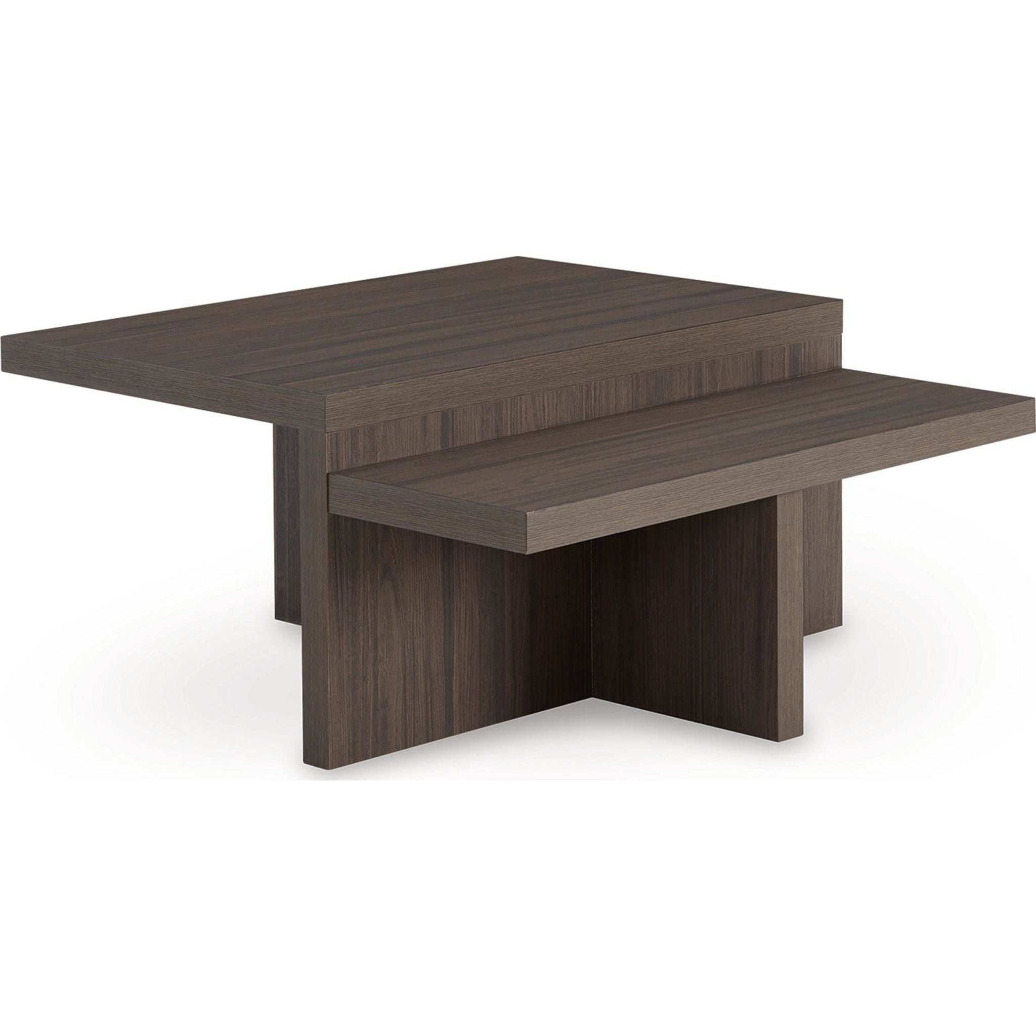 Zendex 2 Pack Tables - Brown
