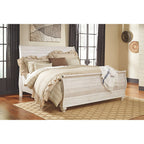 Willowton 5 Piece King Sleigh Bedroom - Whitewash
