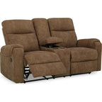 Edenwold Reclining Loveseat with Console - Brindle