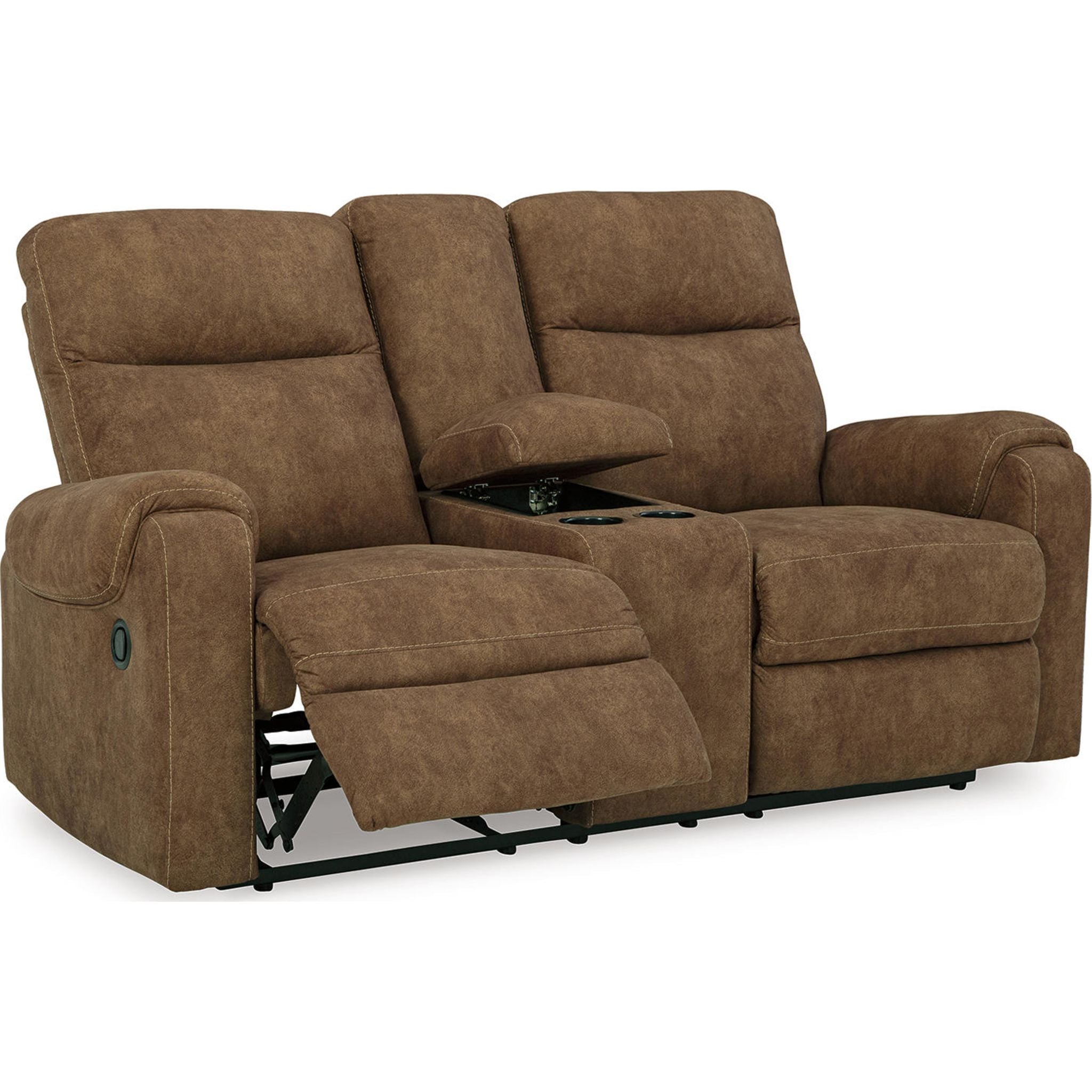 Edenwold Reclining Loveseat with Console - Brindle