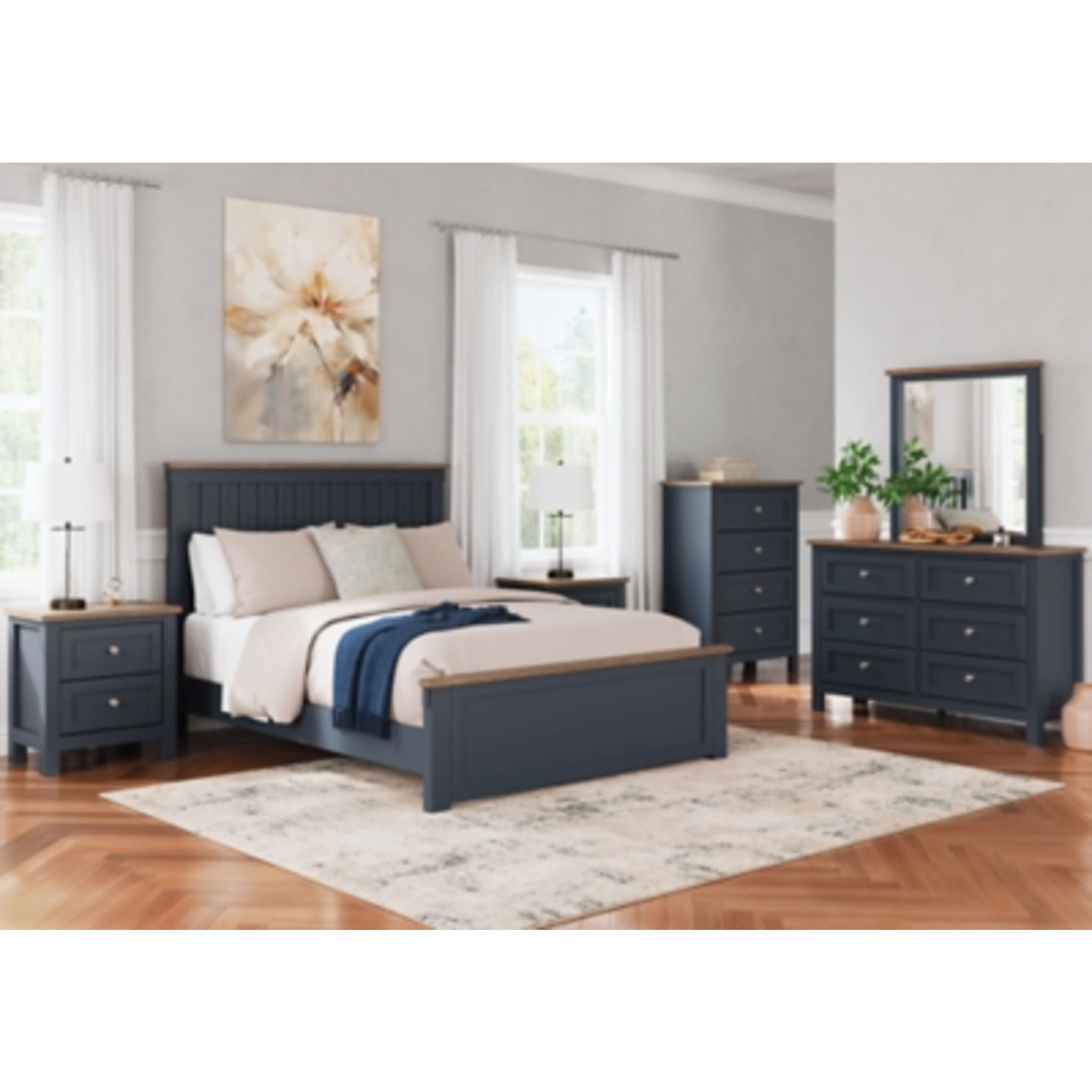 Landocken Dresser - Blue/Brown