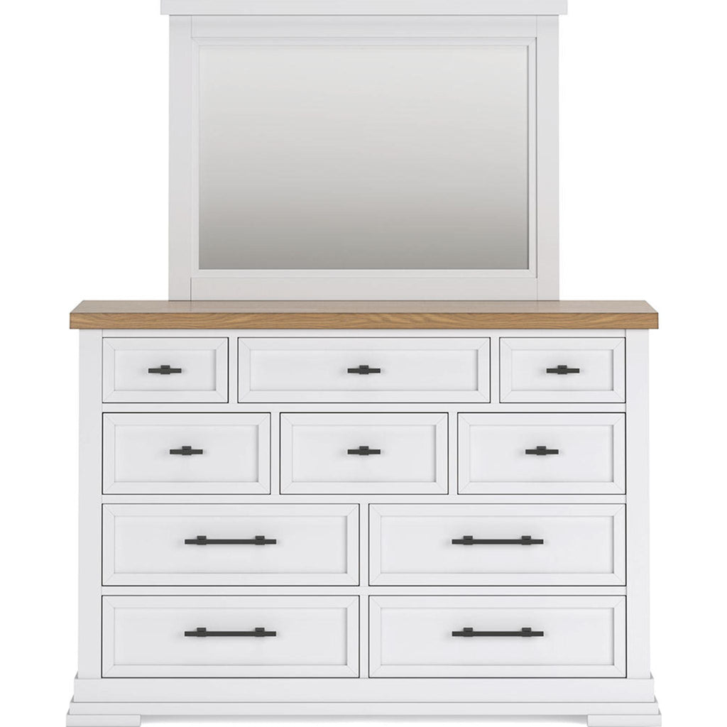 Ashbryn Dresser and Mirror - White/Natural
