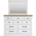 Ashbryn Dresser and Mirror - White/Natural