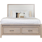Ellesmere Full Storage Bed - Champagne/White