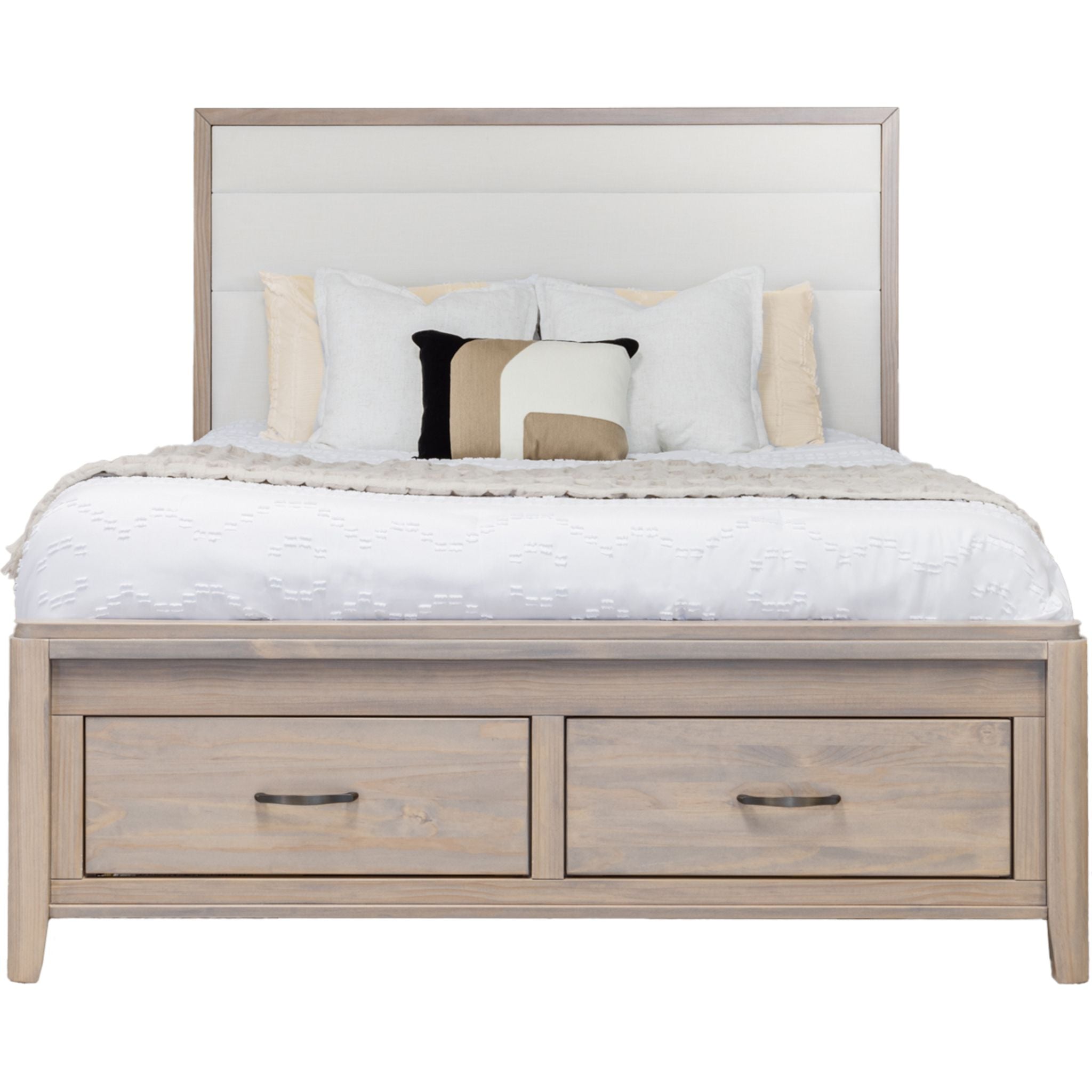 Ellesmere Full Storage Bed - Champagne/White