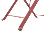 3pc Metal Folding Bistro Set, Weather-Resistant Outdoor/Indoor Conversation Set for Patio, Yard, Garden