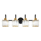Chrome/ Black/ Gold Modern Over Mirror Crystal Bathroom Restroom Wall Lighting Fixtures Bath Lights Vanity Light