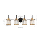 Chrome/ Black/ Gold Modern Over Mirror Crystal Bathroom Restroom Wall Lighting Fixtures Bath Lights Vanity Light