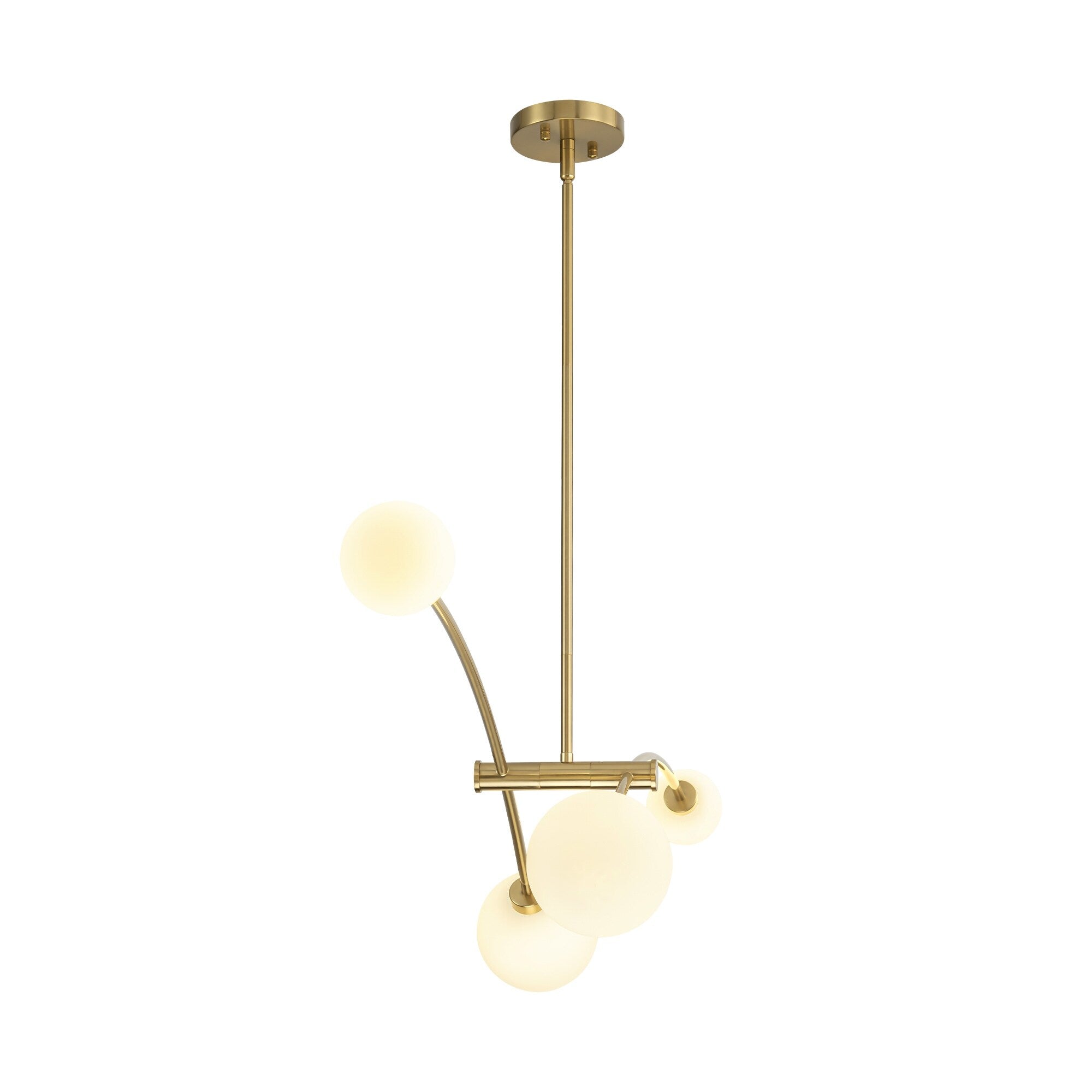 4-Light Modern Gold Simple Linear Sputnik Pendant Island Light/ Dining Room Light - 51.18 in. W x 11.02 in. D x 5.91 in. H