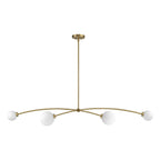4-Light Modern Gold Simple Linear Sputnik Pendant Island Light/ Dining Room Light - 51.18 in. W x 11.02 in. D x 5.91 in. H