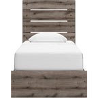 Graystorm Twin Storage Bed - Brown Gray