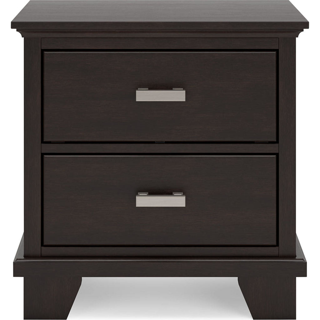 Covetown 6 Piece Twin Panel Bedroom - Dark Brown