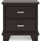 Covetown 6 Piece Twin Panel Bedroom - Dark Brown