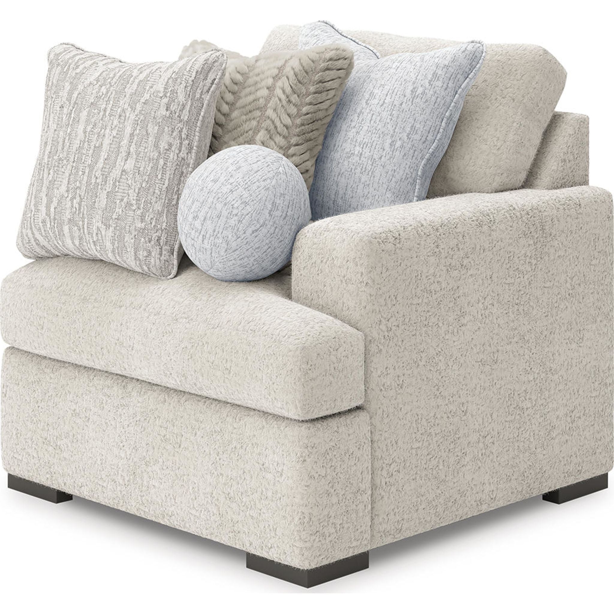 Cuddle Plush 8 Piece Modular Sectional with Ottomans - Arctic