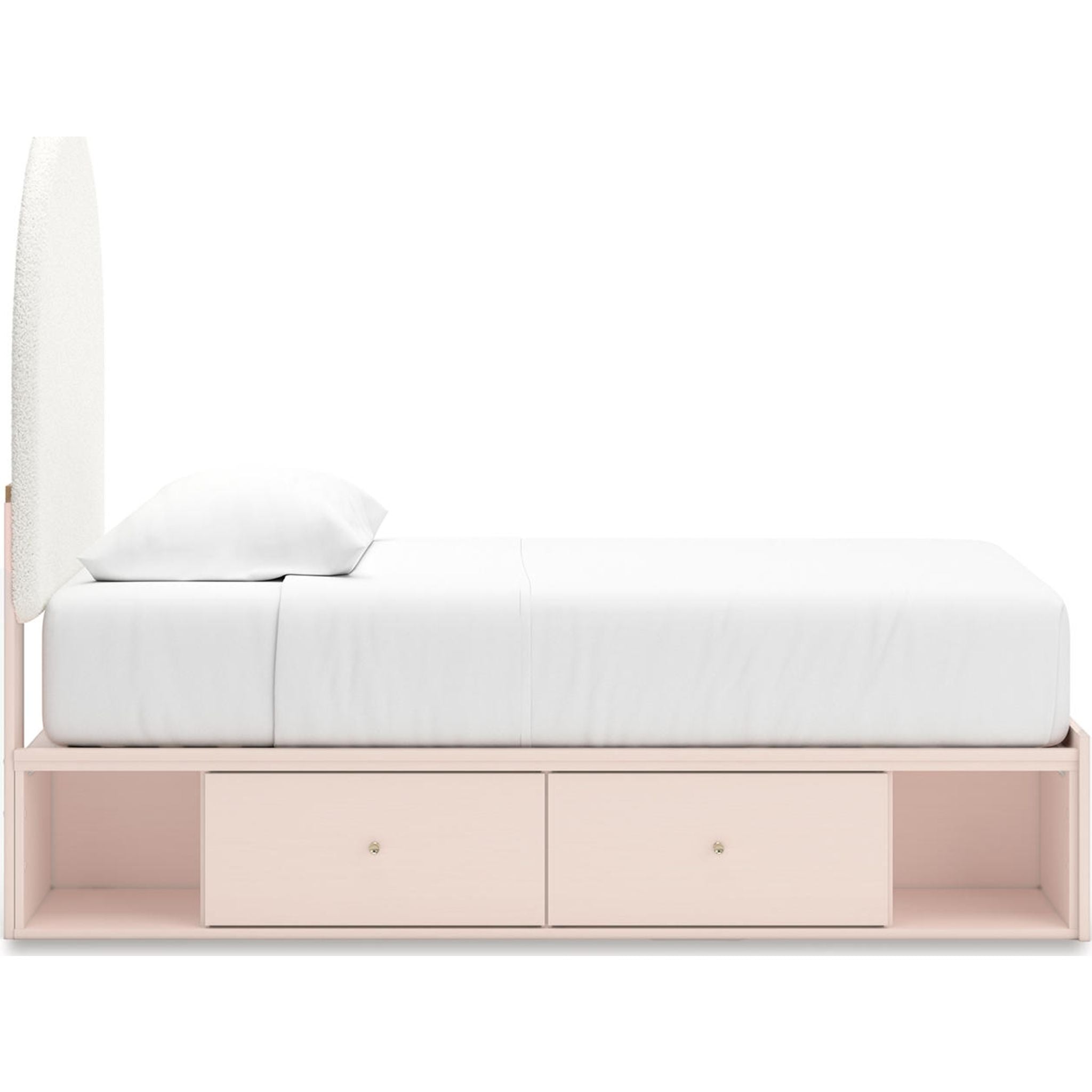 Wistenpine Twin Storage Bed - Blush