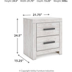 Cayboni 6 Piece Full Panel Bedroom - Whitewash