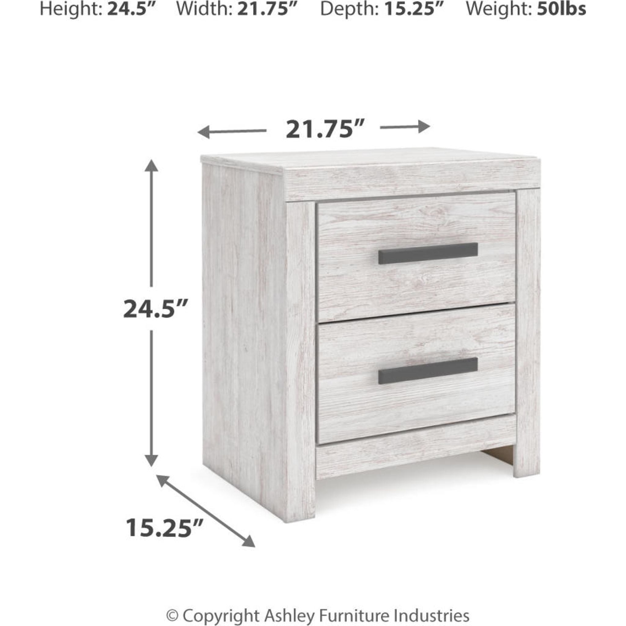 Cayboni 6 Piece Full Panel Bedroom - Whitewash