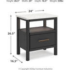 Cadmori 6 Piece Full Platform Bedroom - Black/White