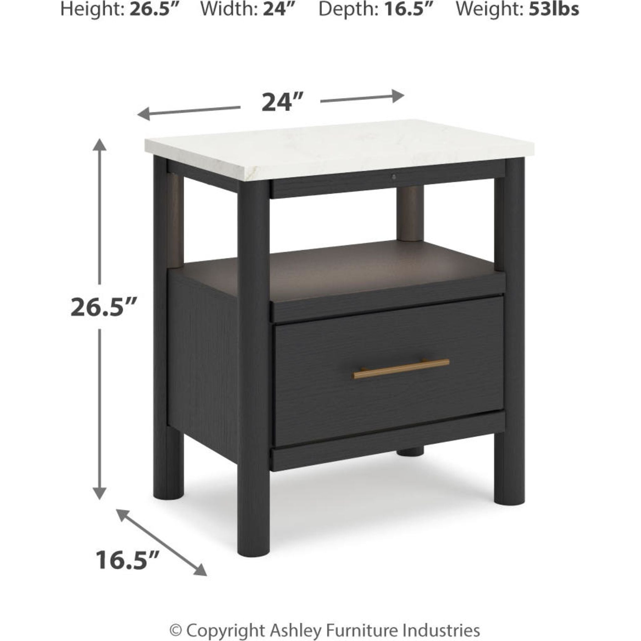 Cadmori 6 Piece Full Platform Bedroom - Black/White