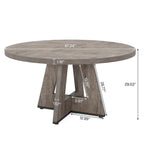 47 Round Dining Table for 4, Farmhouse Kitchen Table Small Dinner Table Wood Kitchen Table for Dining Room Living Room