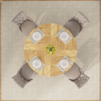 47 Round Dining Table for 4, Farmhouse Kitchen Table Small Dinner Table Wood Kitchen Table for Dining Room Living Room