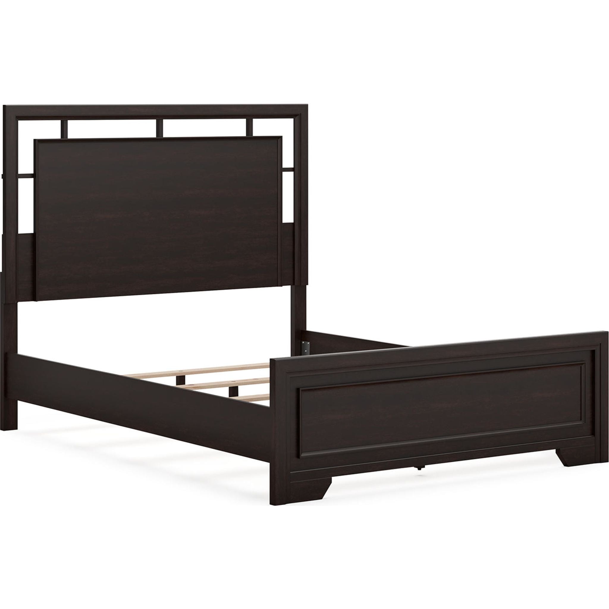 Covetown Queen Panel Bed - Dark Brown