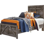 Wynnlow Crossbuck Panel Bed - Gray
