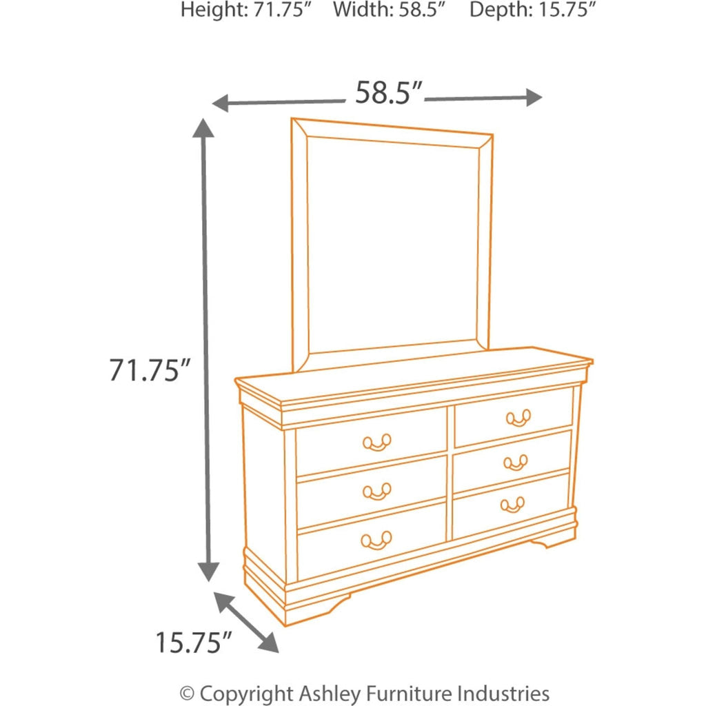 Alisdair 5 Piece King Sleigh Bedroom - Dark Brown