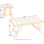 Noorbrook 3 Pack Tables - Black/Pewter